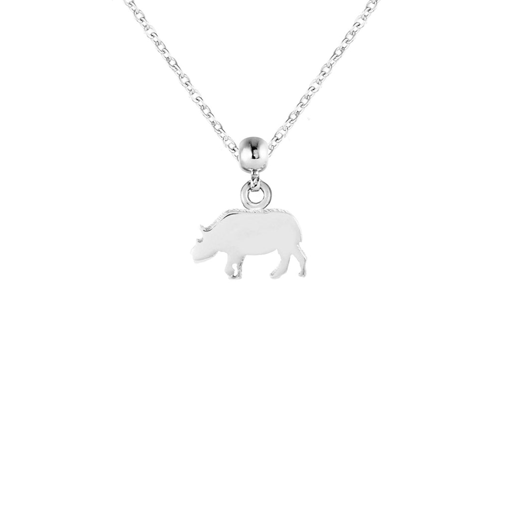 Rhino Silver Charm