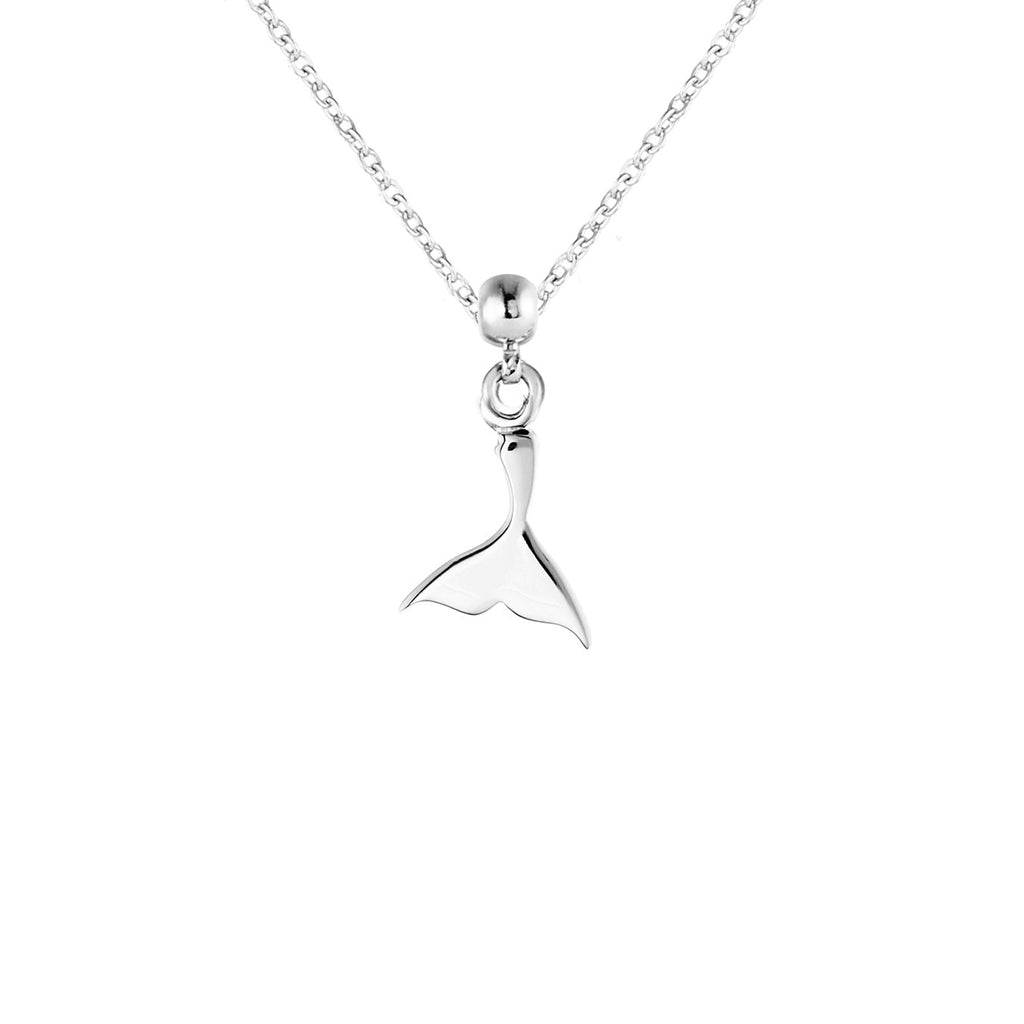 Whale Tail Silver Charm