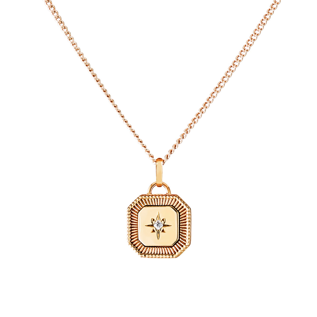 Octagon Zirconia Vintage Necklace