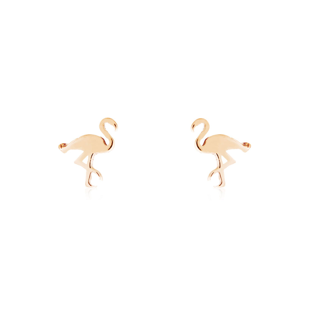 Tiny Flamingo Studs