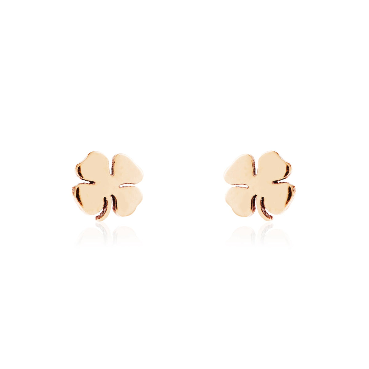 Tiny Four Leaf Clover Studs