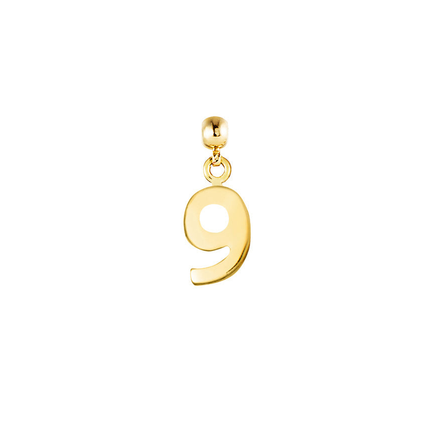 Number Gold Plated Charms