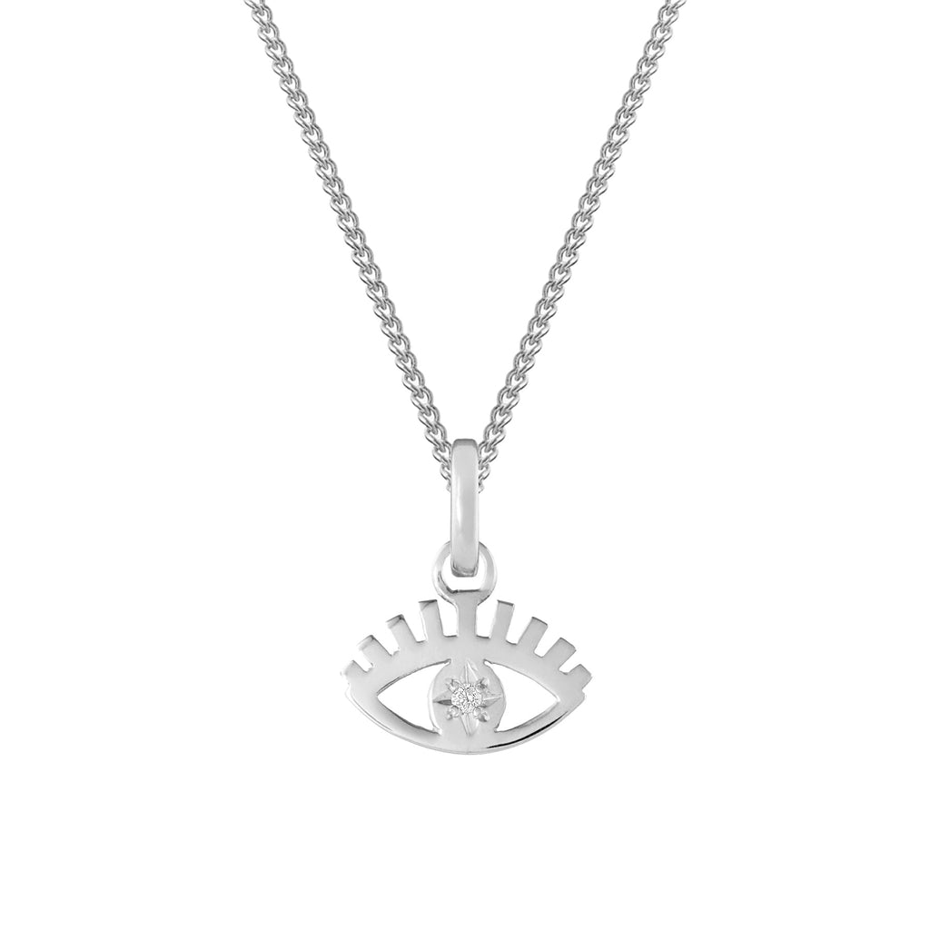 Evil Eye Silver Clip Charm