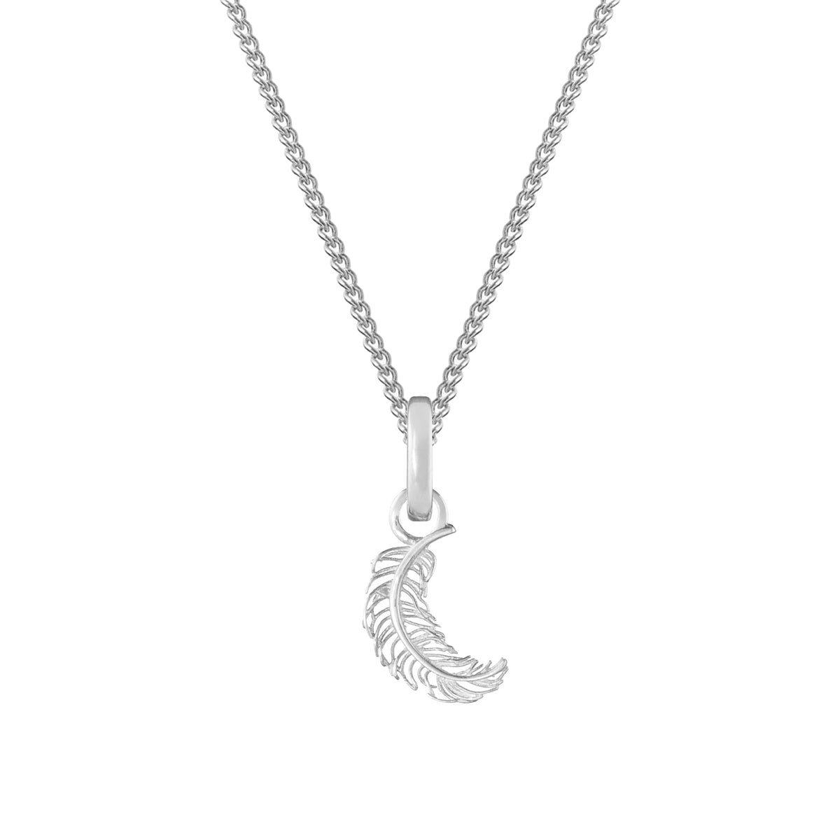Feather Silver Clip Charm