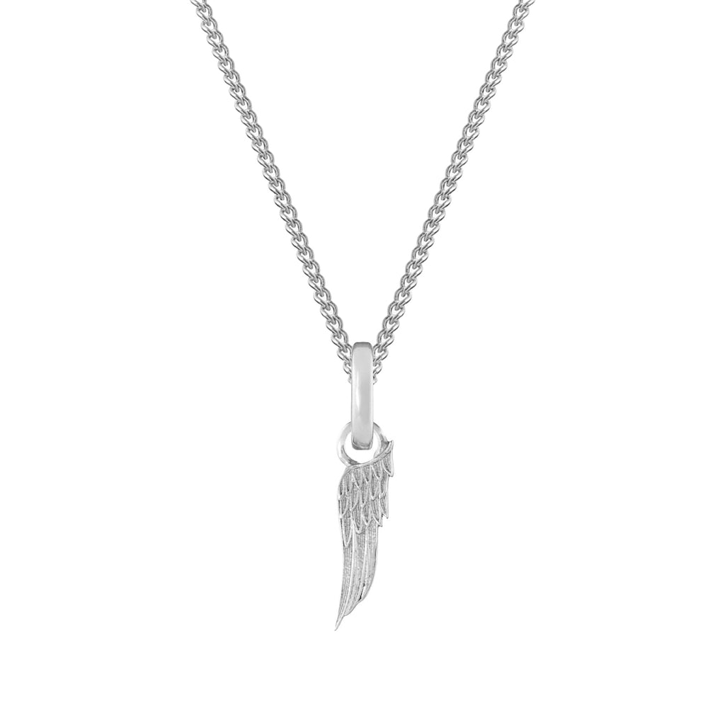 Angel Wing Silver Clip Charm