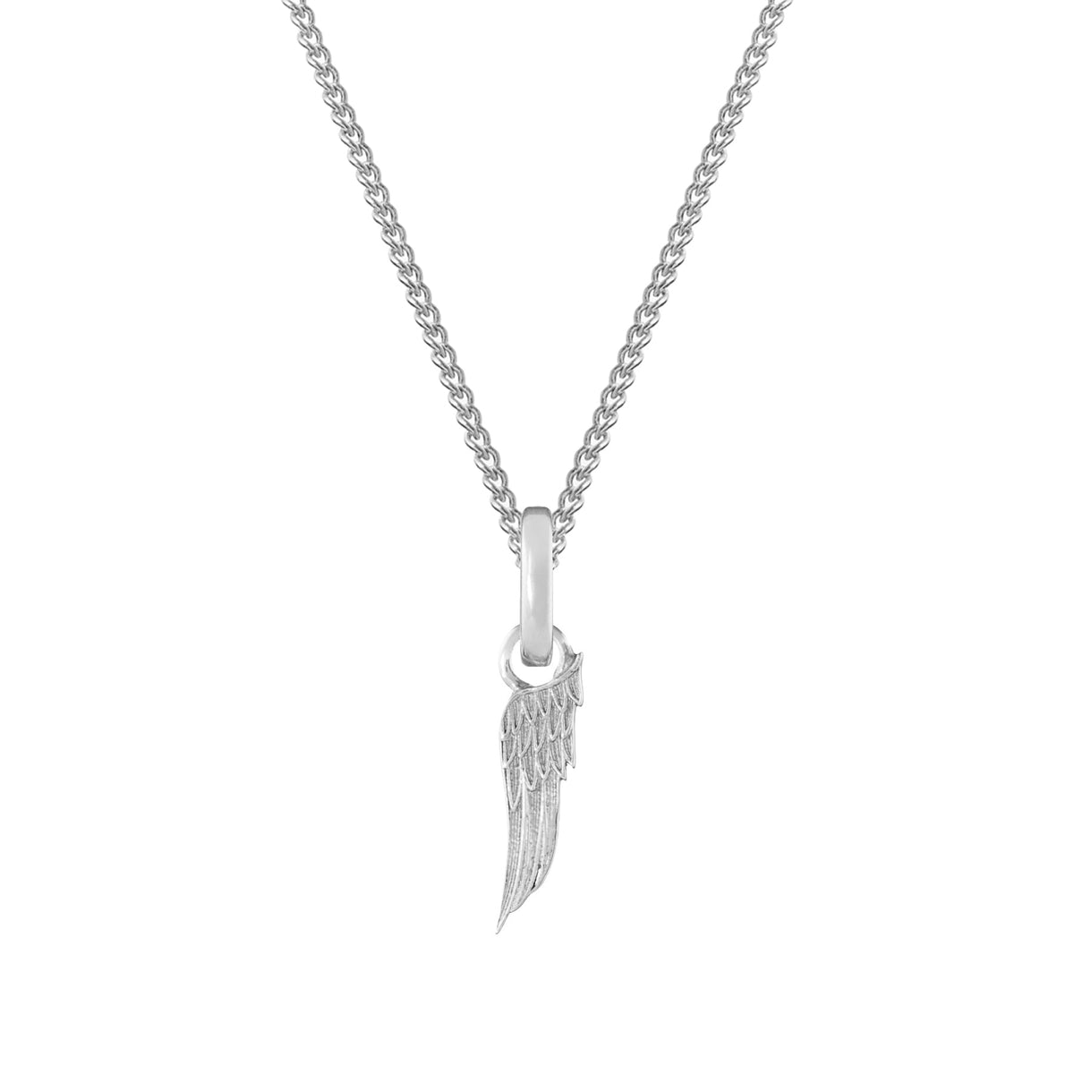 Angel Wing Silver Clip Charm
