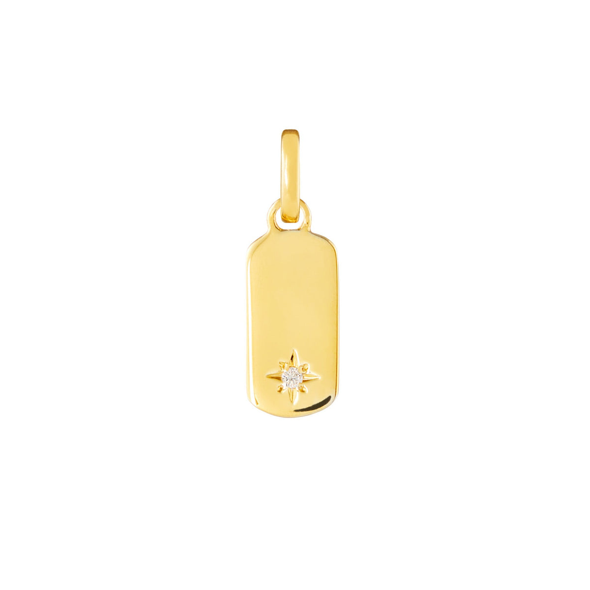 Birthstone Tag Gold Plated Clip Charms