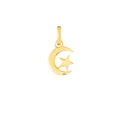 Star & Crescent Moon 9ct Gold Charm