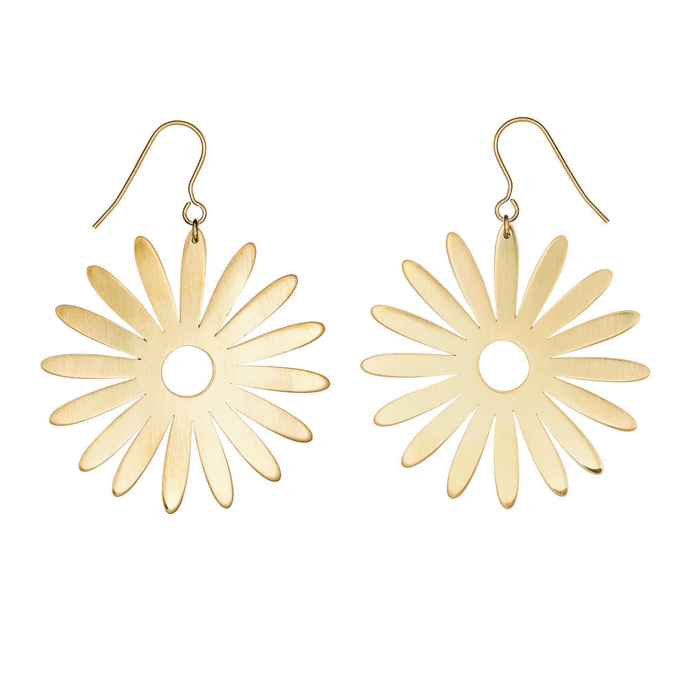 Daisy Brass Earrings
