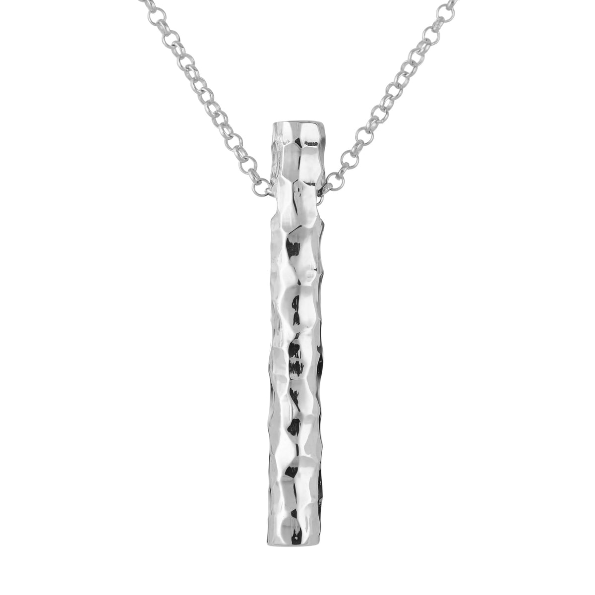 Hammered Bar Necklace