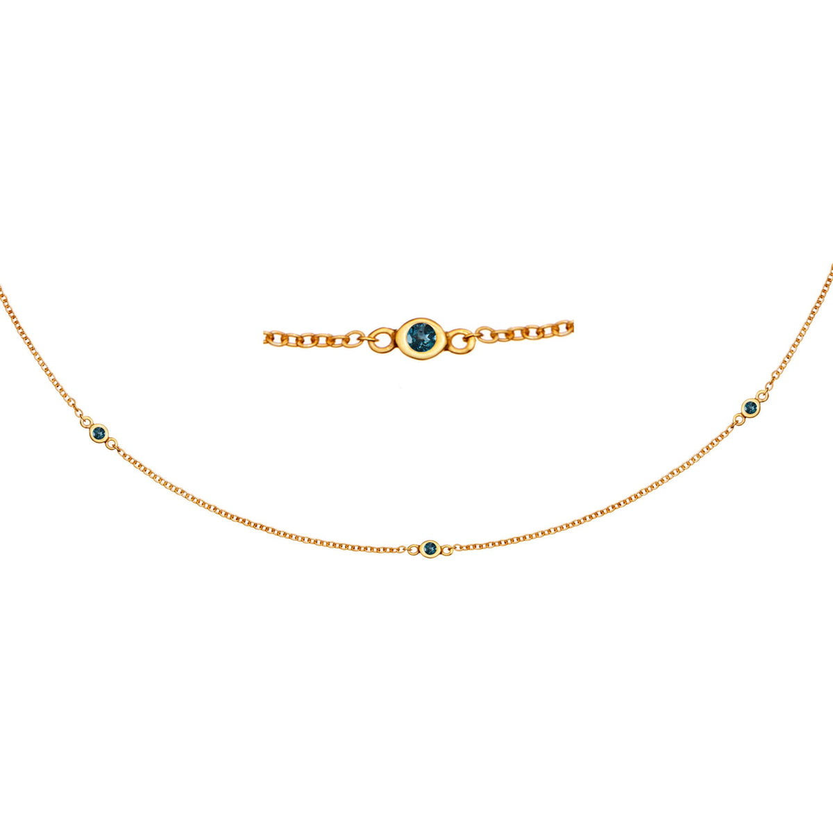 Zia Trio Midnight Gold Necklace