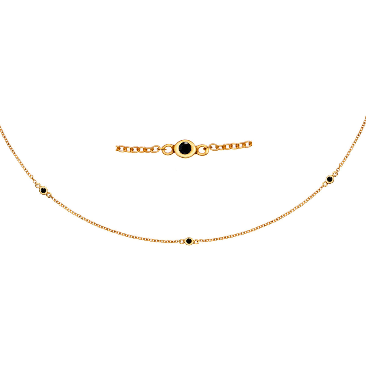 Zia Trio Midnight Gold Necklace