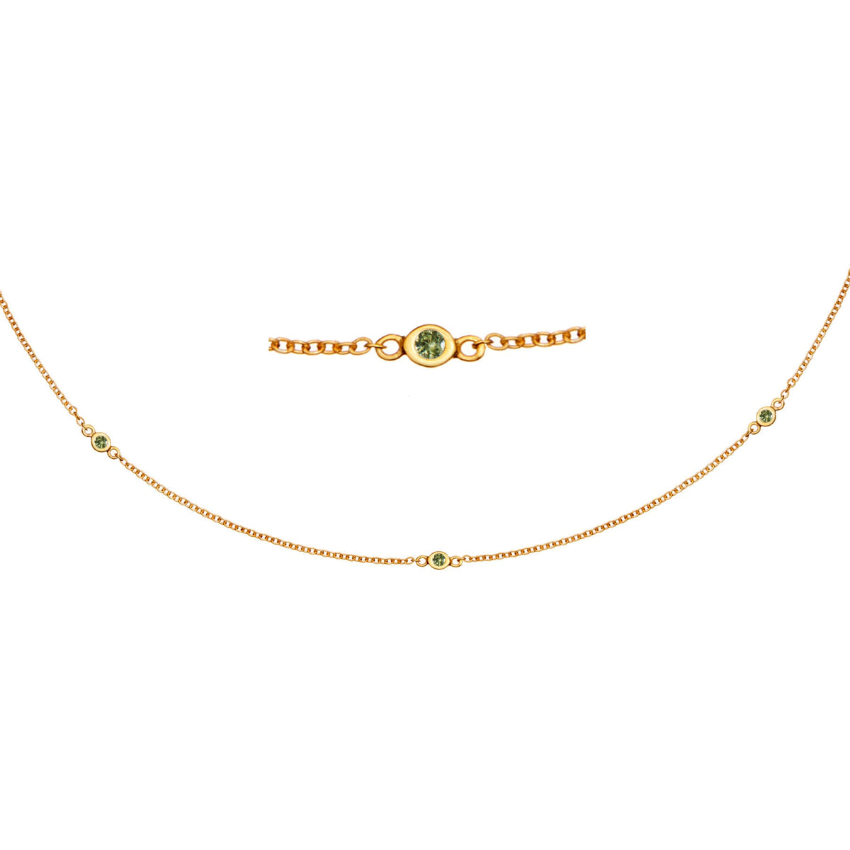 Zia Trio Shine Gold Necklace