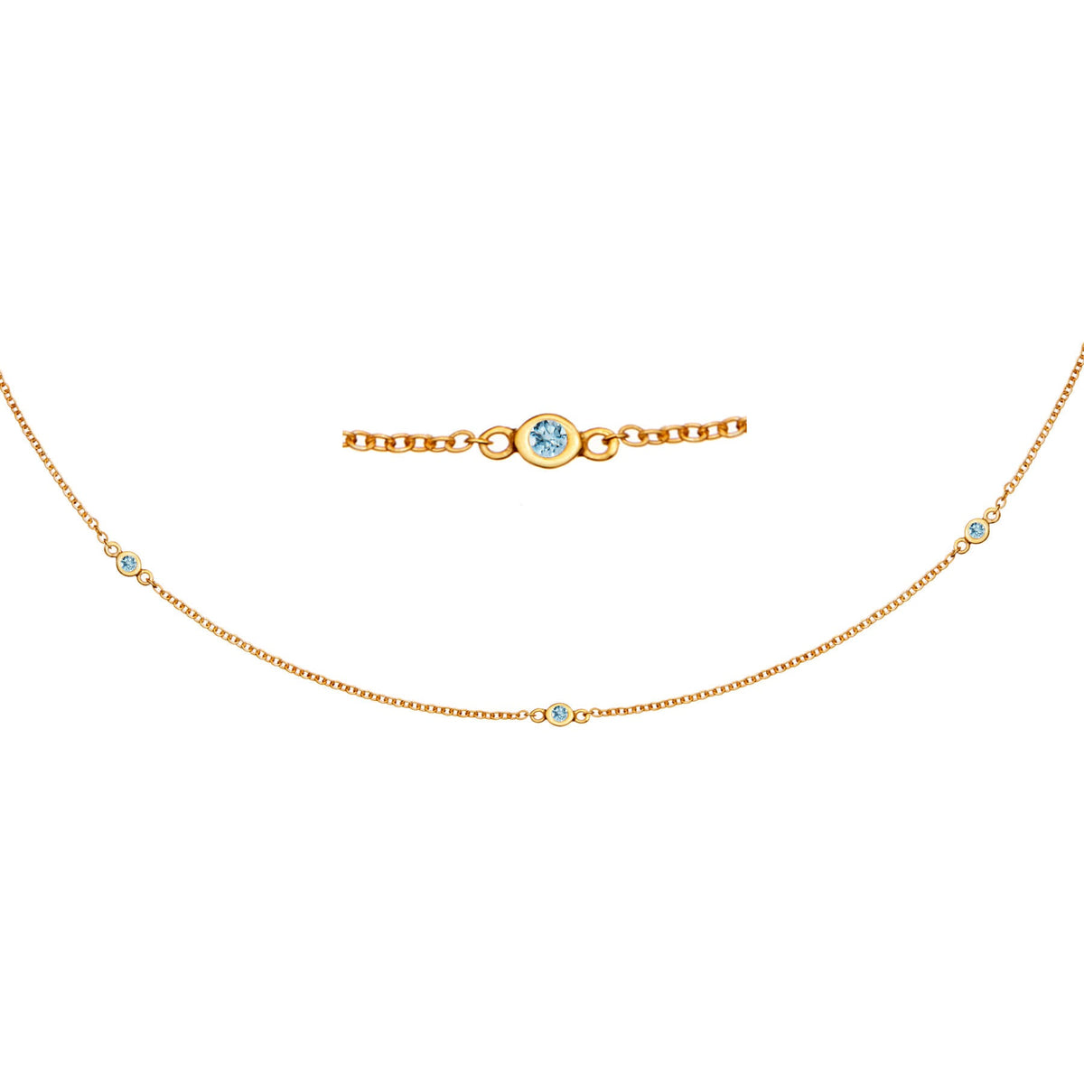 Zia Trio Shine Gold Necklace