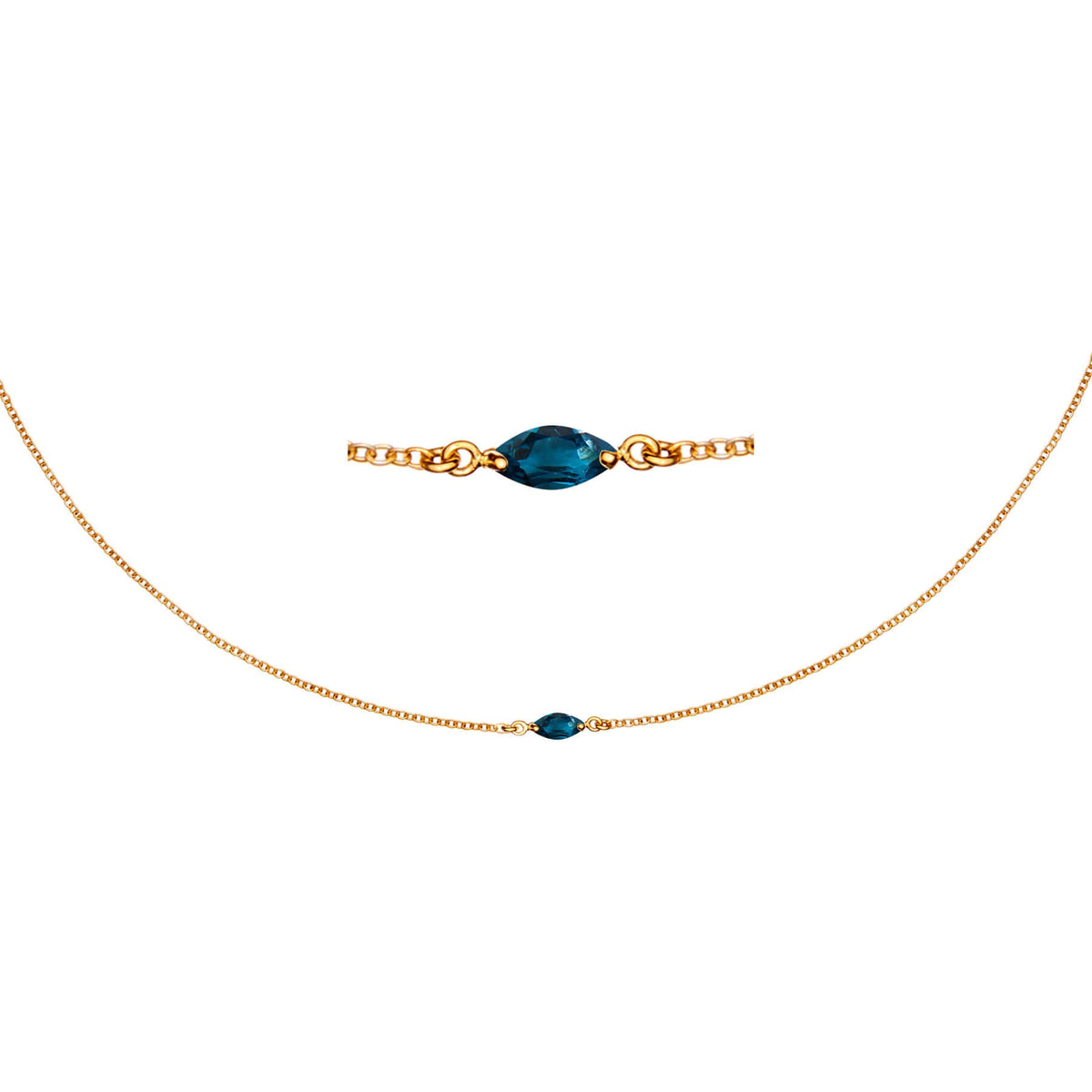 Maya Midnight Gold Necklace