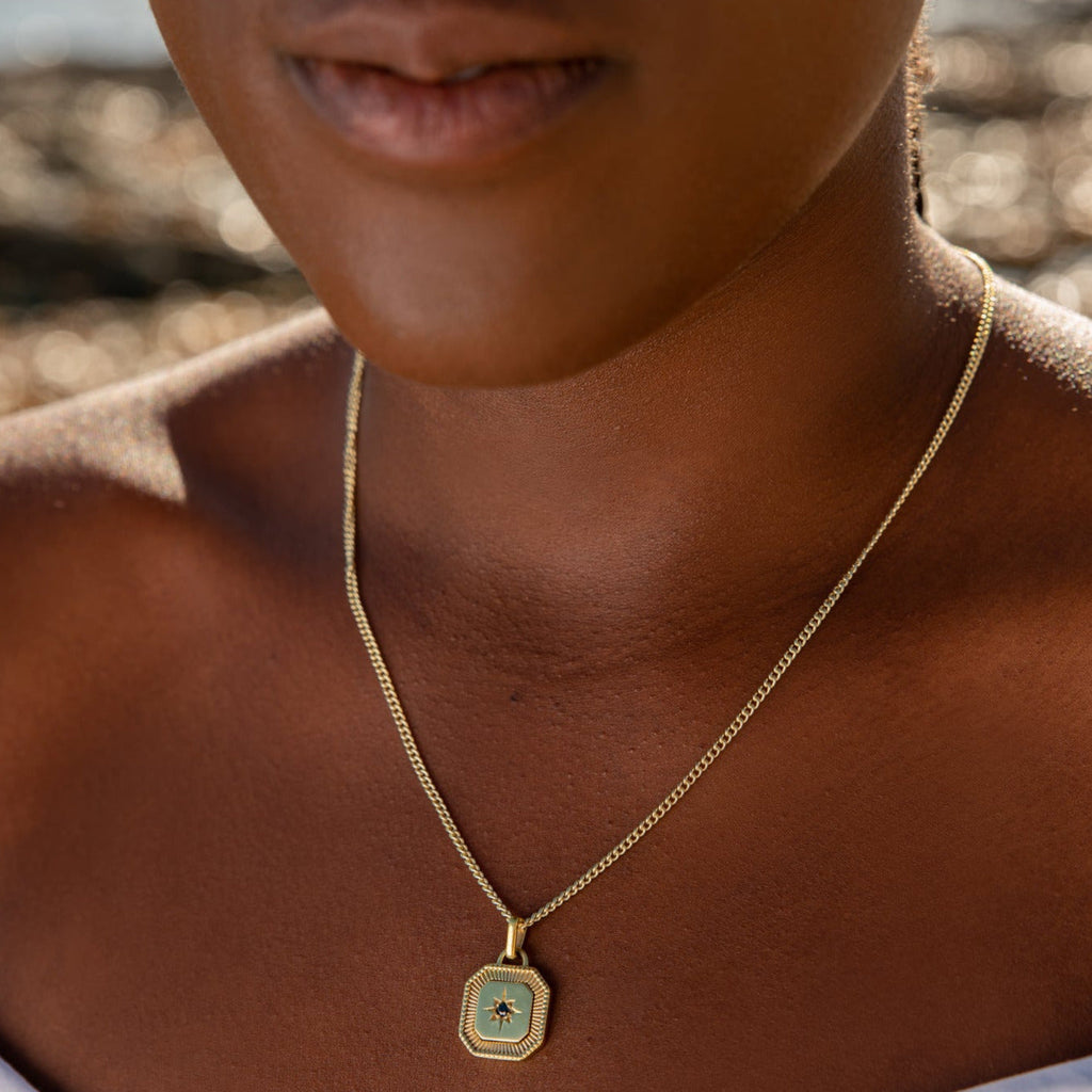 Octagon Zirconia Vintage Necklace