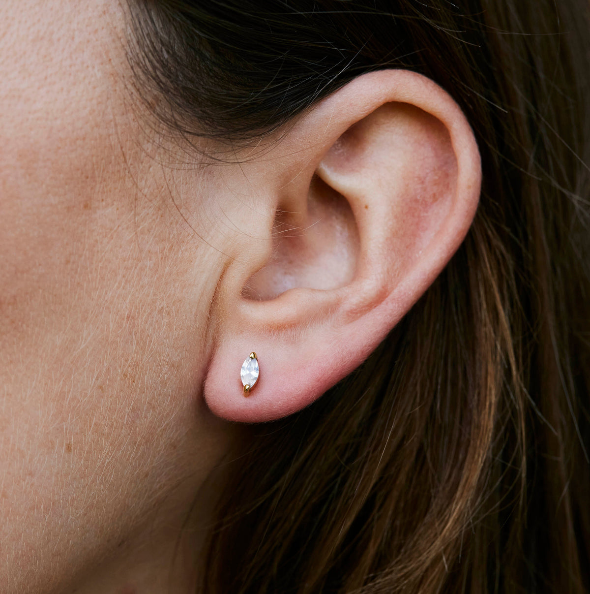 Ria Midnight Gold Studs