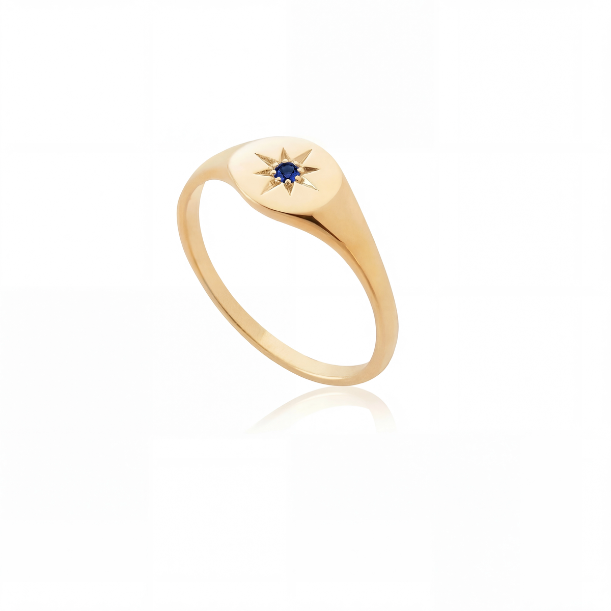 Mini Birthstone Signet Ring