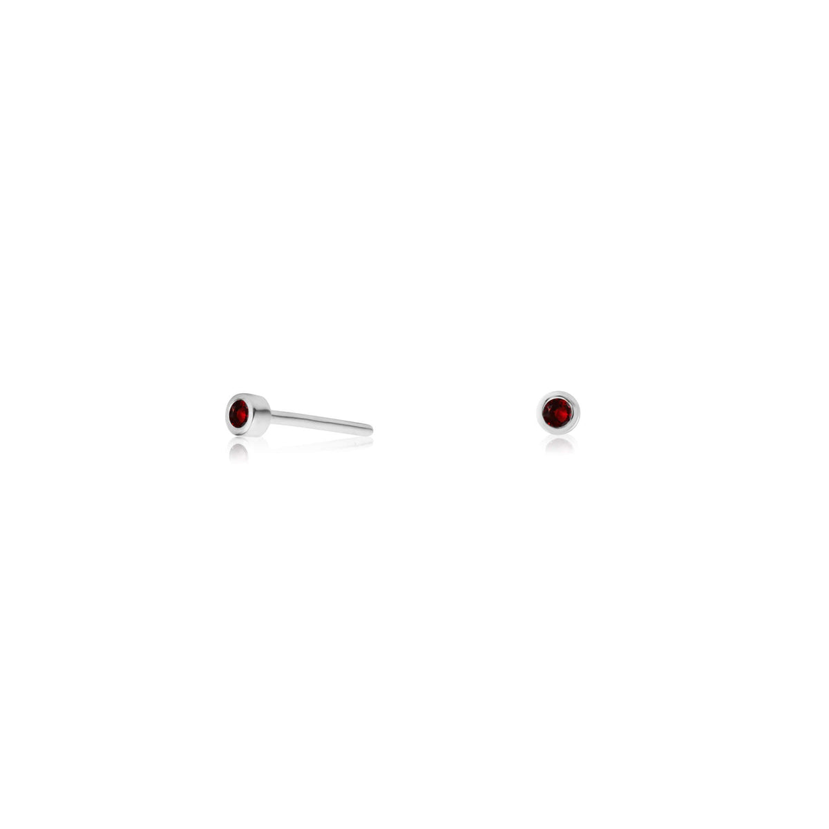 Zia Midnight Silver Studs