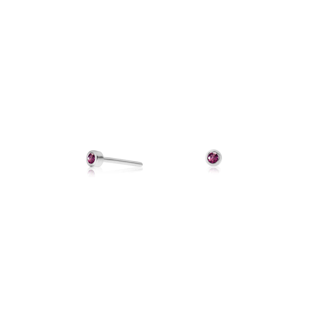 Zia Midnight Silver Studs