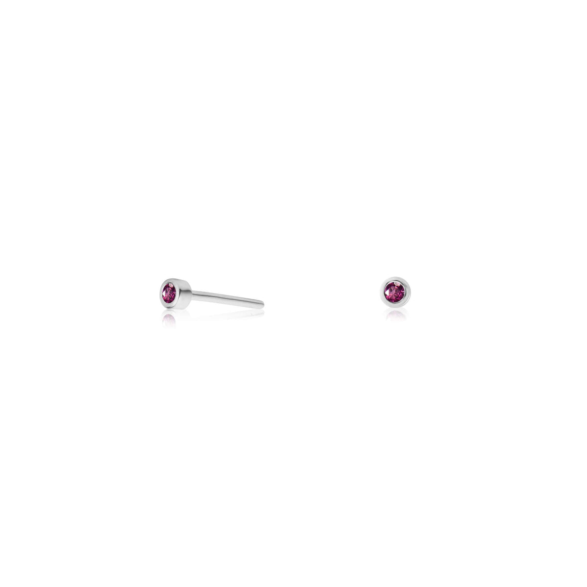 Zia Midnight Silver Studs