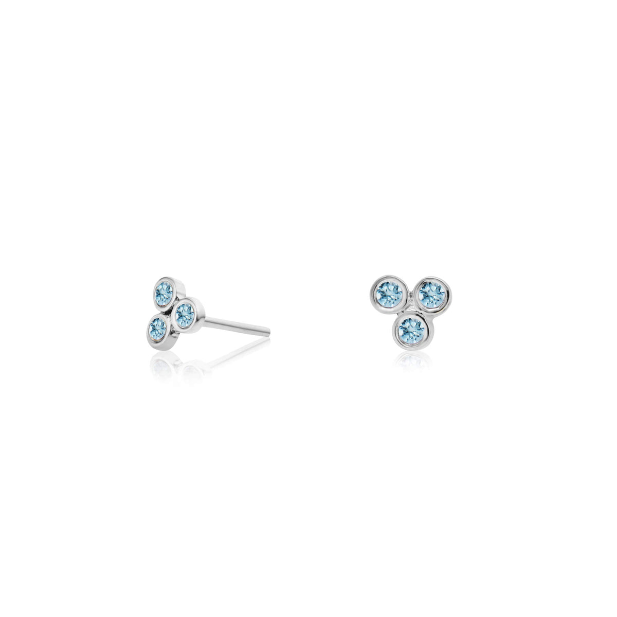 Zia Trio Shine Silver Studs