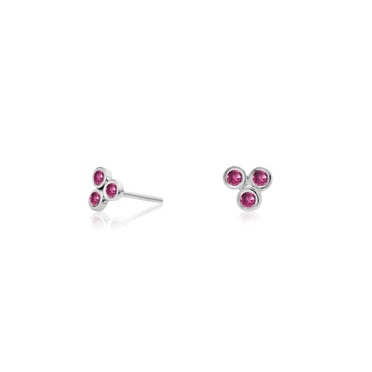 Zia Trio Shine Silver Studs