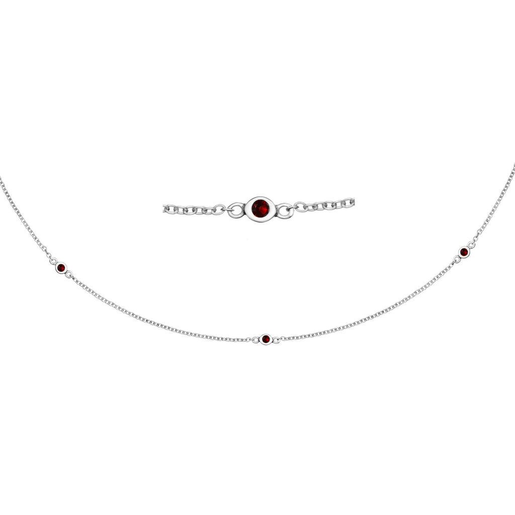 Zia Trio Midnight Silver Necklace