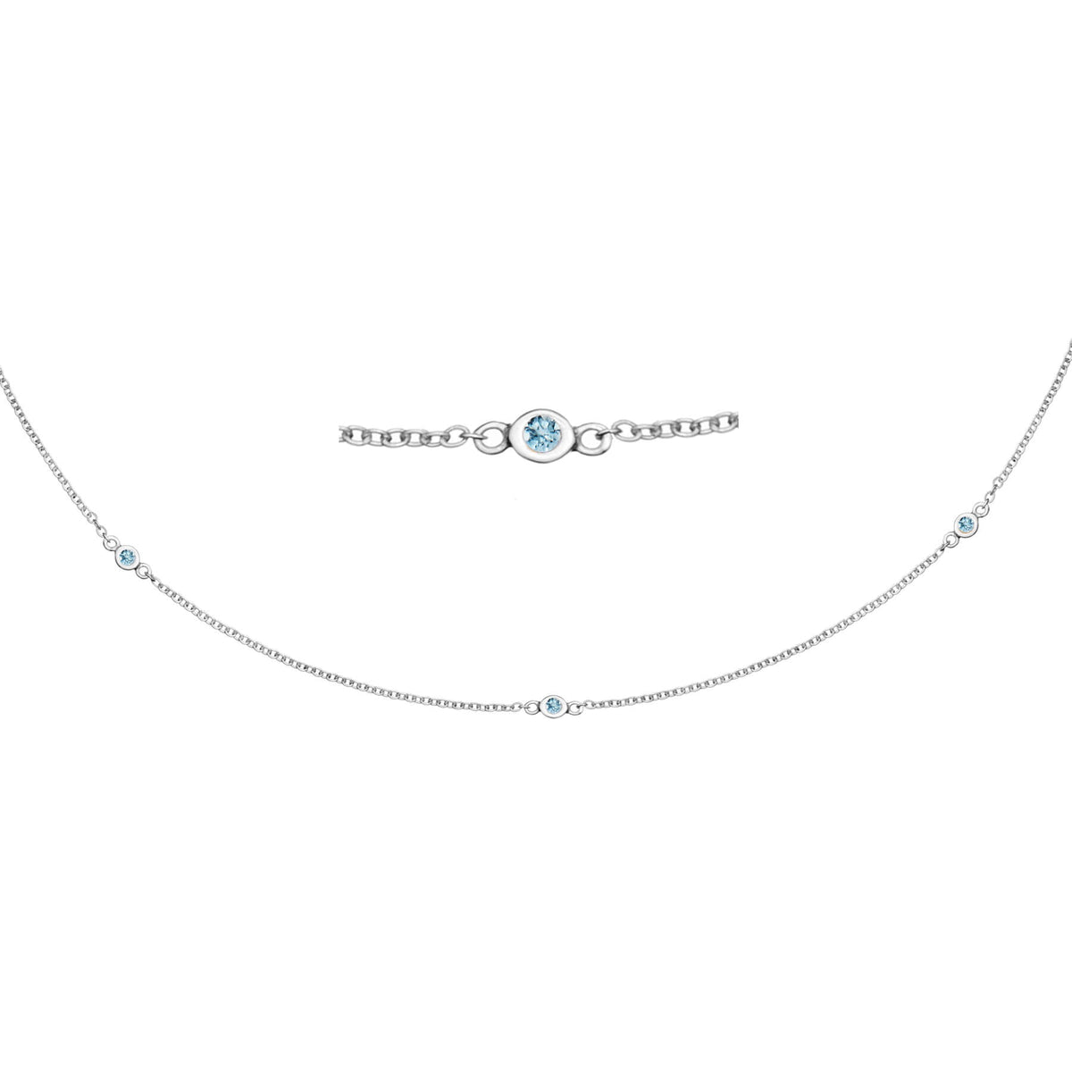 Zia Trio Shine Silver Necklace