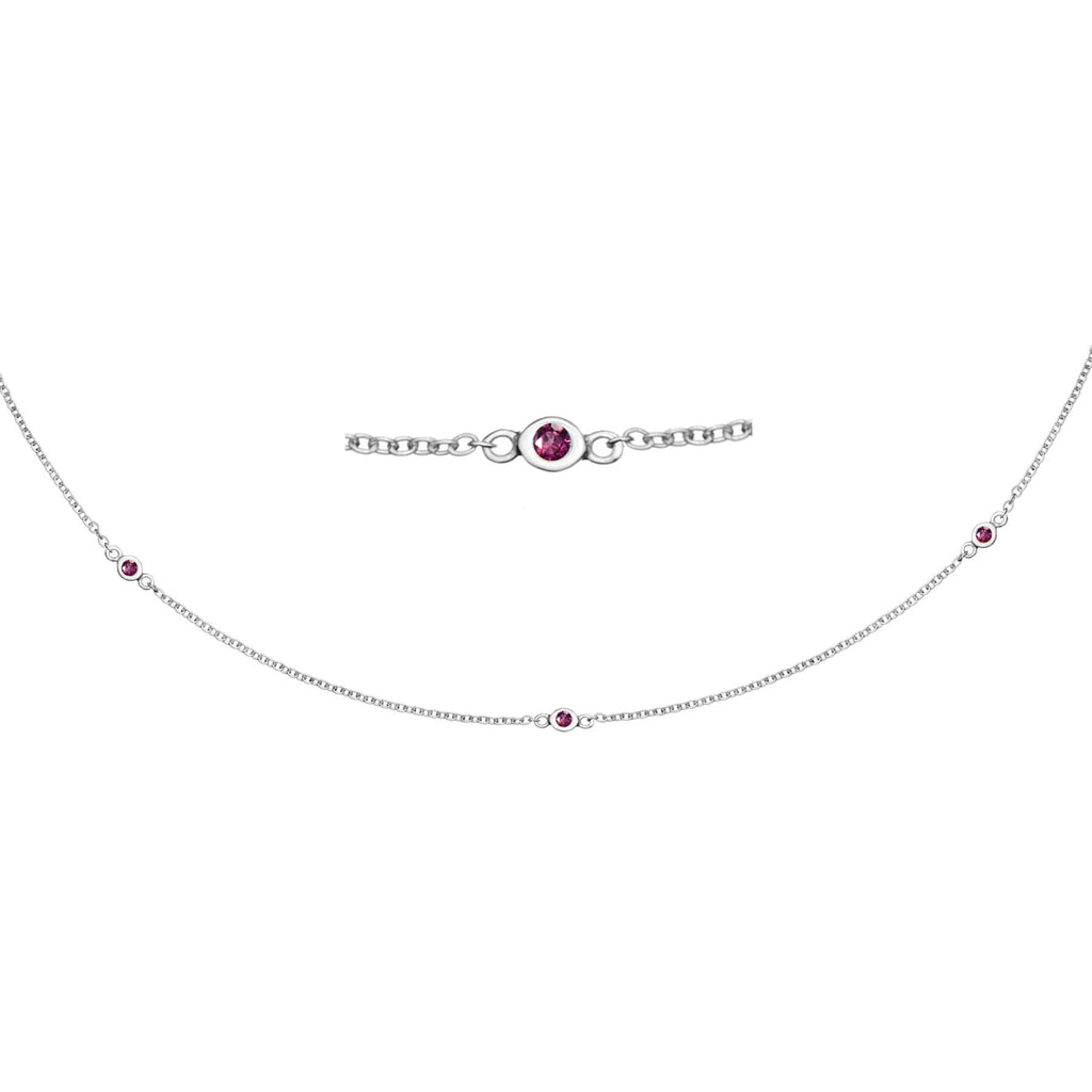 Zia Trio Midnight Silver Necklace