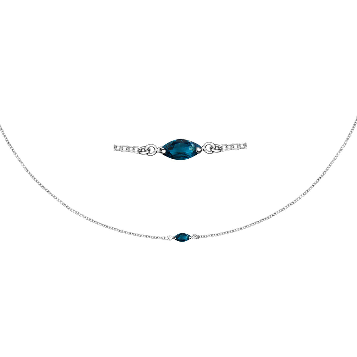 Maya Midnight Silver Necklace