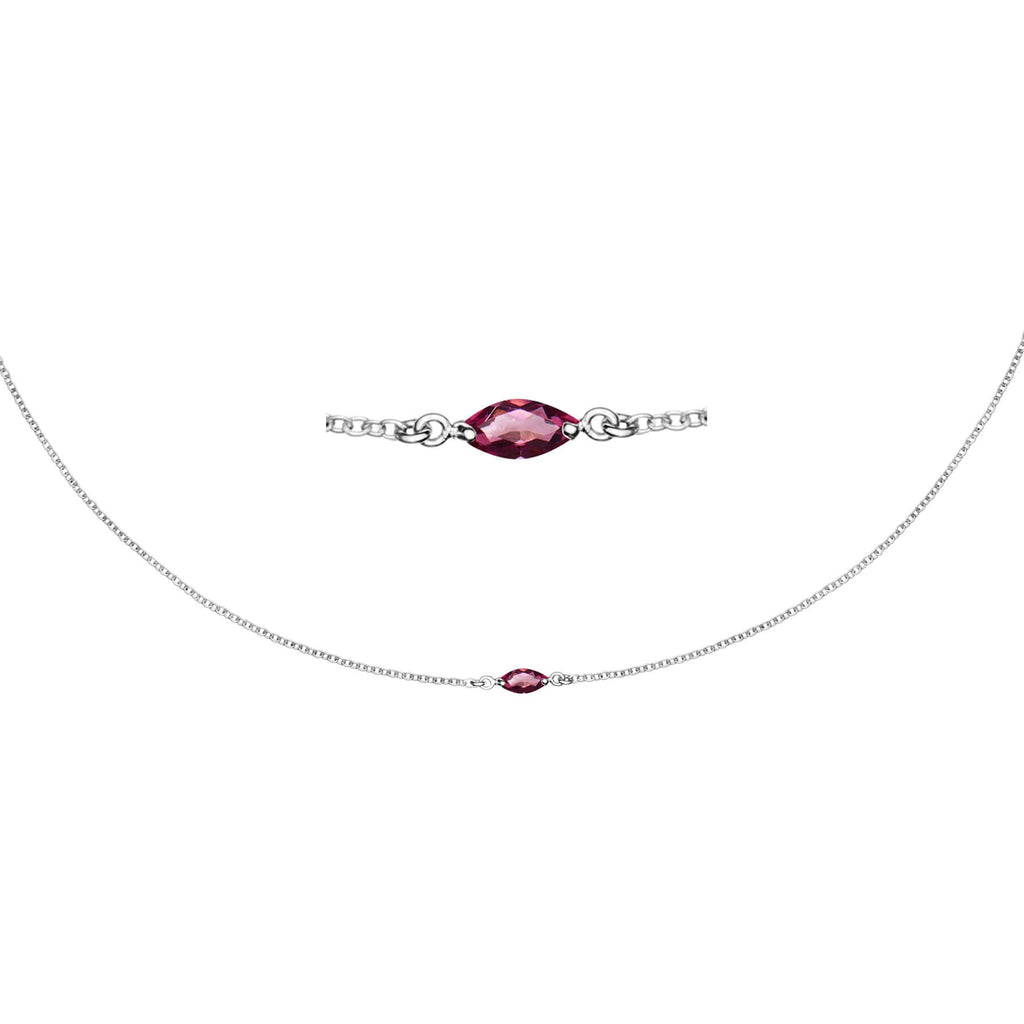 Maya Midnight Silver Necklace