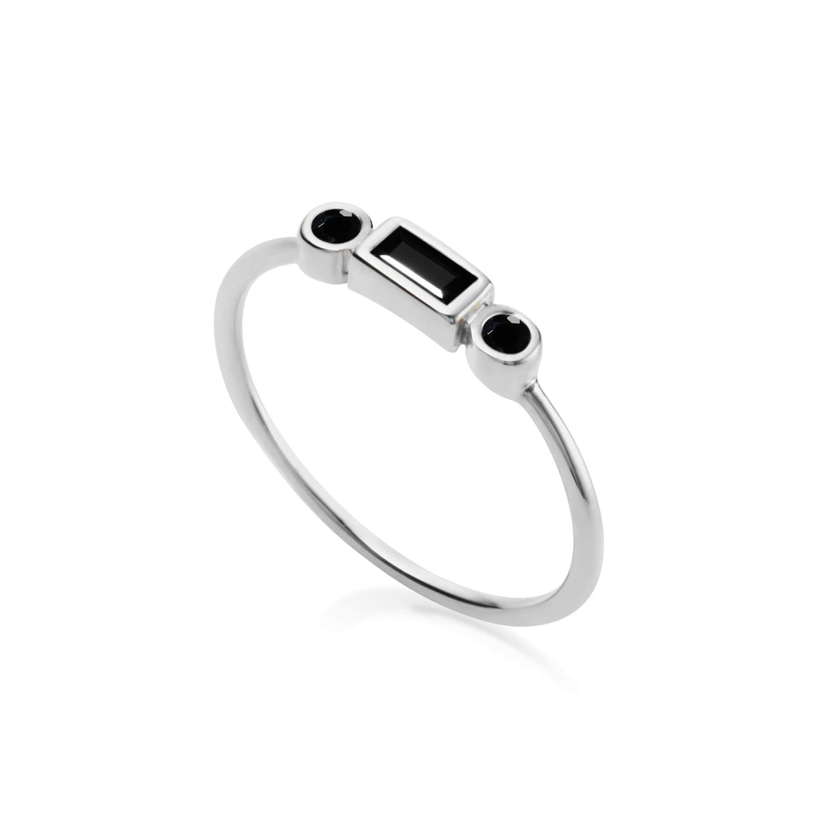 Zion Midnight Silver Ring