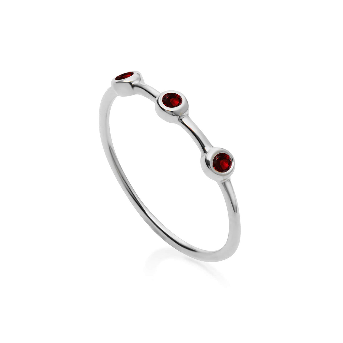 Zia Trio Midnight Silver Ring