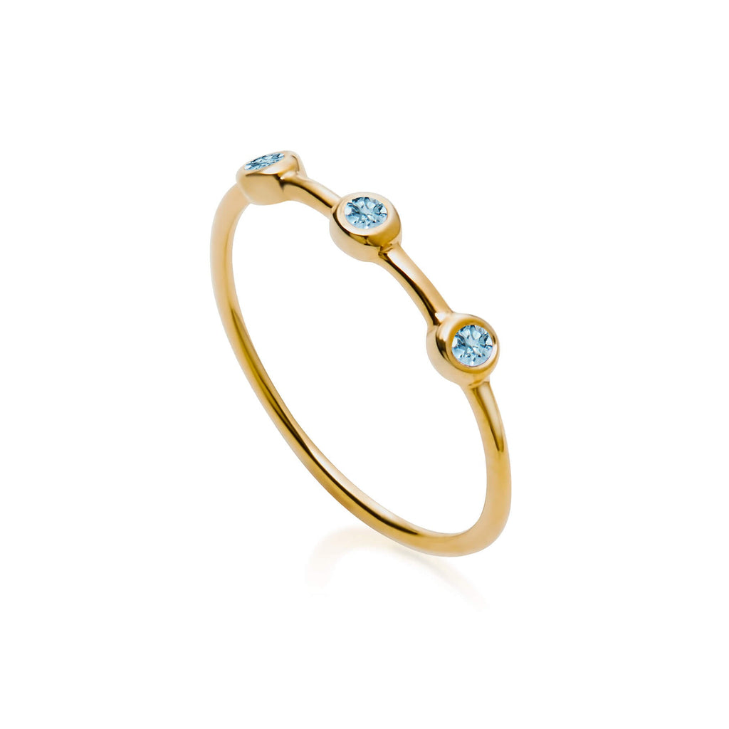 Zia Trio Shine Gold Ring