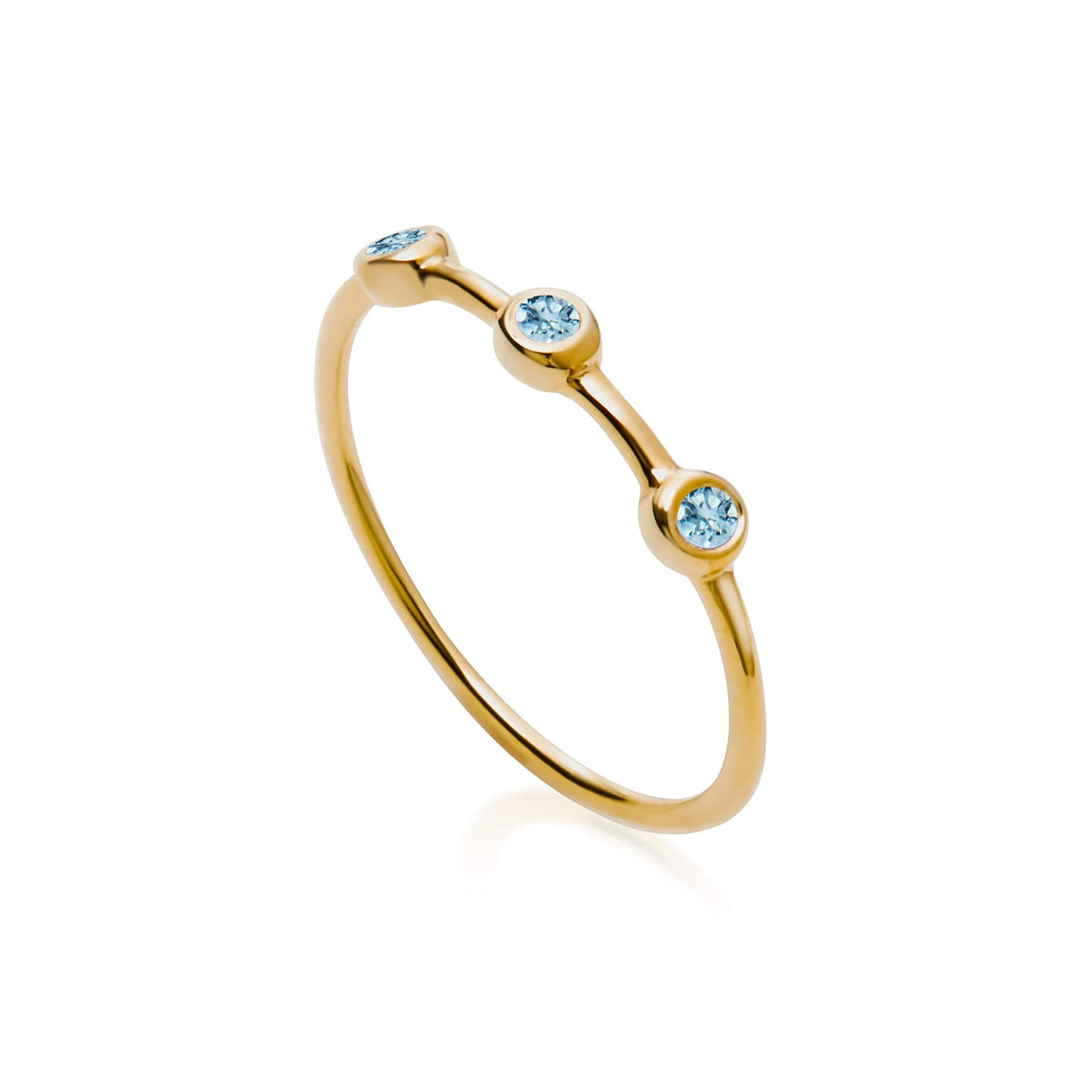 Zia Trio Shine Gold Ring