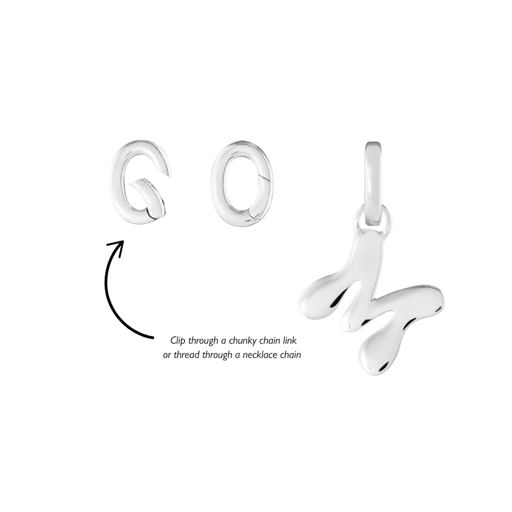 Ampersand Silver Clip Charms