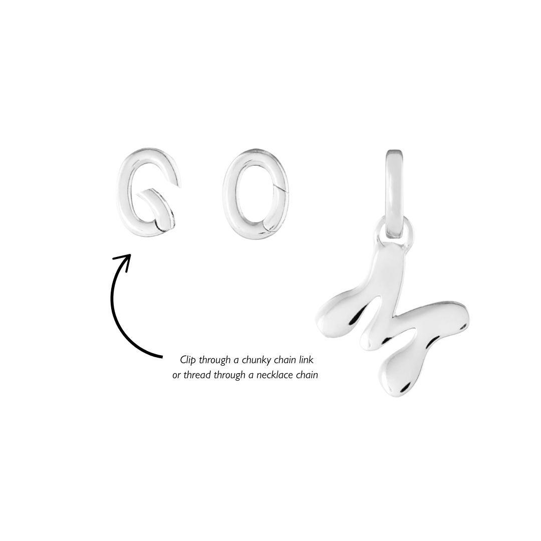 August Silver Clip Charm