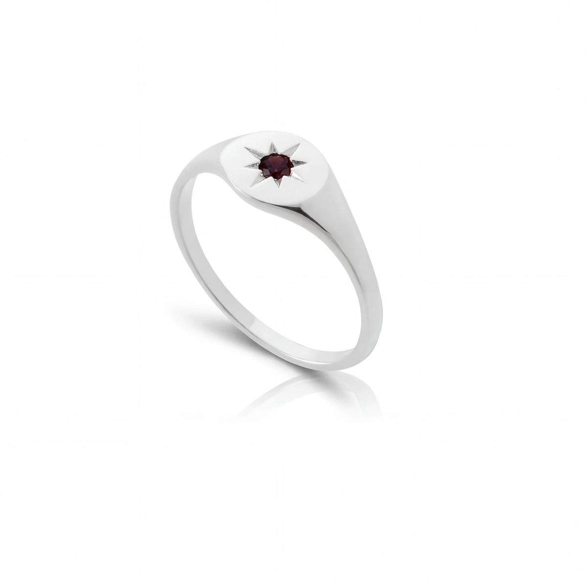 Mini Birthstone Signet Ring